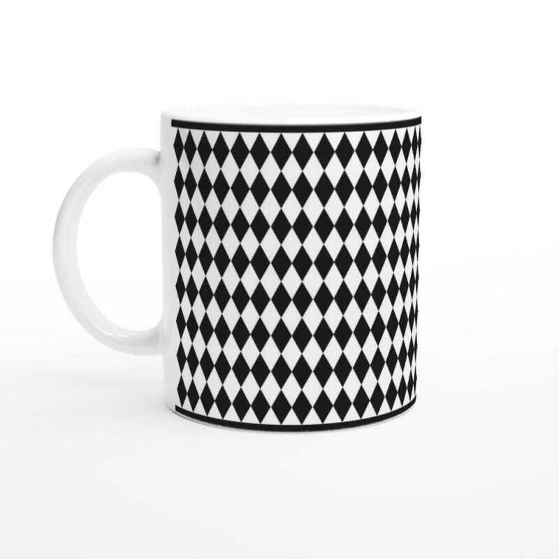 Prada Black Diamond Mug 132 - Ceramic White