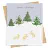 Three snow hares Christmas card -  designed by Eloise Hall - 15.7 x 11cm and blank inside, made in the UK