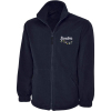 Floral Daisy's Healthcare Fleece Jacket with Rainbow Design | Private healthcare Fleece Jacket Embroidered with Name. Custom Outdoor Weather Jacket - Extra Small (XS)