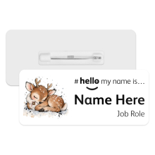 #hello my name is... Name Badge - Whimsical Christmas Deer