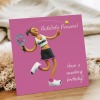 Padel Birthday Card for Her - Padelista Princess Card - Polymer Clay Art by Erica Sturla - Padel UK