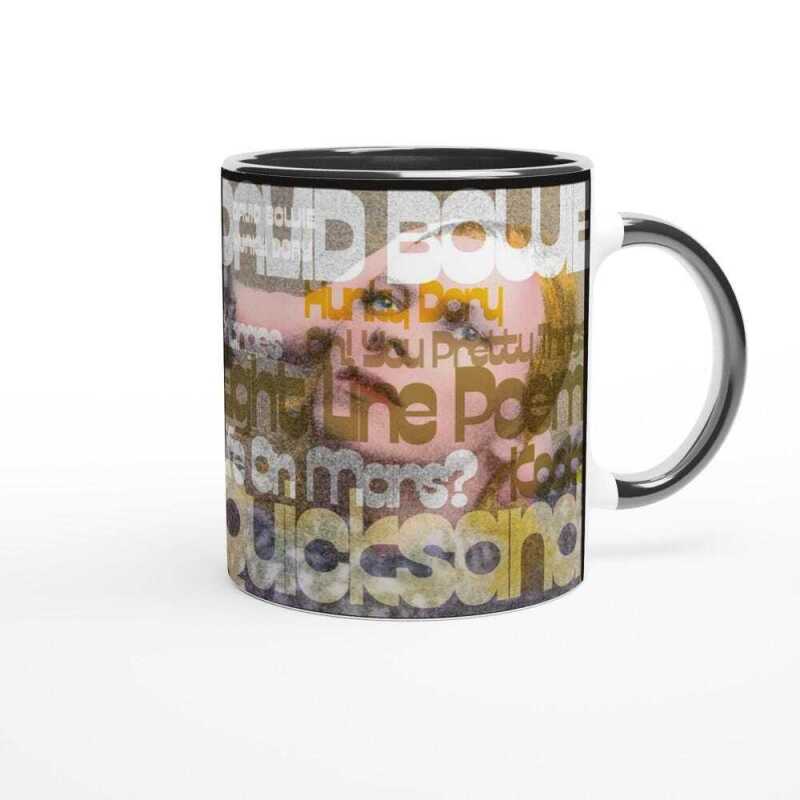 David Bowie Hunky Dory Vinyl Album Track Mug - Ceramic White