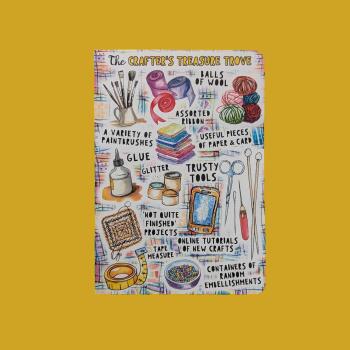 Crafter's Treasure | A5 Lined Notebook | Notepad