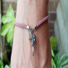 Dusky Pink kids bracelet with a Fairy Charm