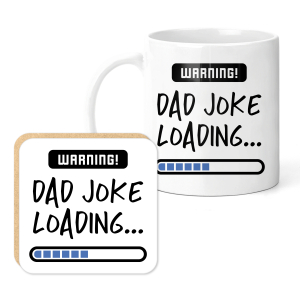 Mug & Coaster Set - Warning! Dad Joke Loading...
