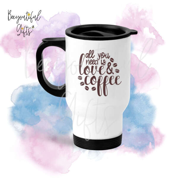 Valentine's Day Travel Mug - Love & Coffee