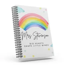 A5 Notebook - Big Hearts Shape Little Minds - Personalised Teacher Gift