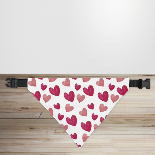 Red Heart Print Dog/Puppy Bandana