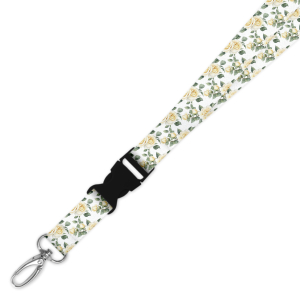 Double Breakaway Lanyard - Cream Roses