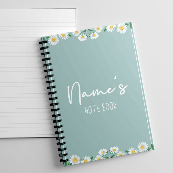 Personalised A5 Notebook - Daisy Border