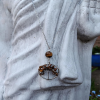 Gold Tiger's Eye sterling Silver Necklace
