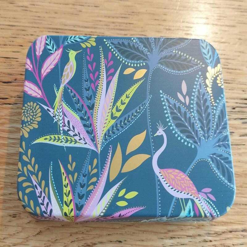 Craft Travel Tin | Travel Sewing Tin - Green Leopard