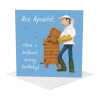 Ace apiarist birthday card for a beekeeper - designed by Erica Sturla - 15cm square and blank inside, made in the UK