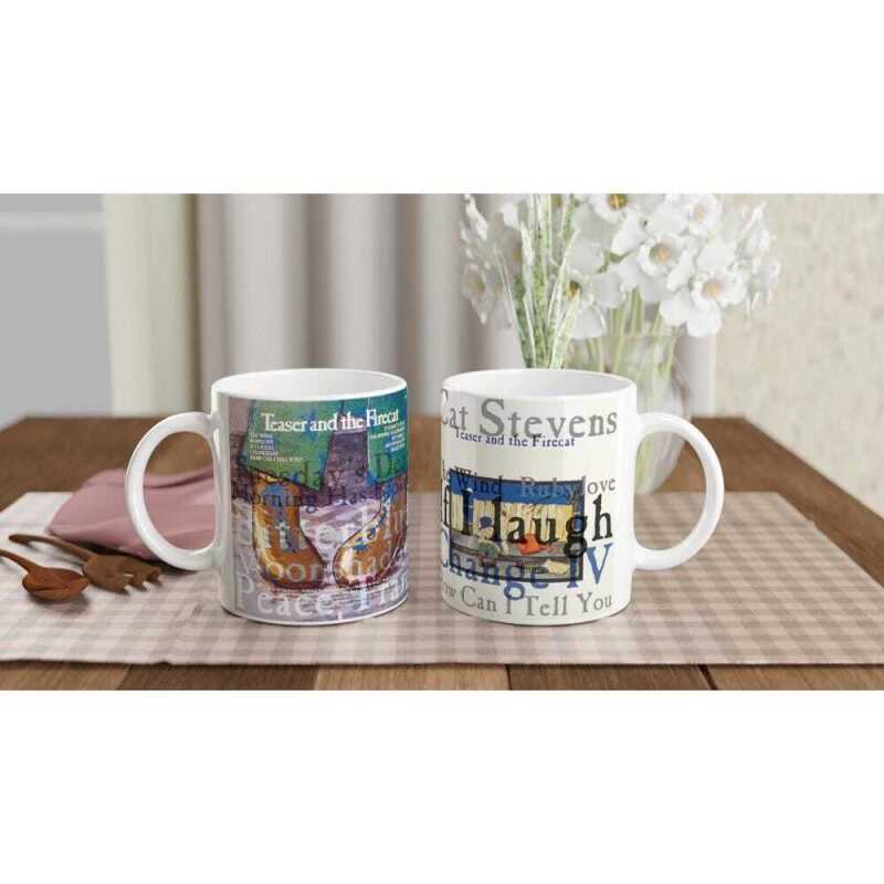 Cat Stevens Teaser And The Firecat Vinyl Album Track Mug - Ceramic White