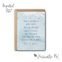 Affirmation Card - All Is Well - Small (Approx. A6 | 105mm x 148mm | 4.1in x 5.8in) - Standard Smooth Card