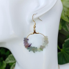 Fluorite Gold Earrings and Necklace set