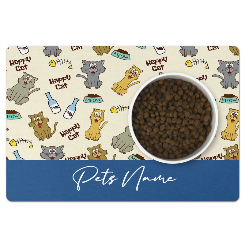 Cat Bowl Mat, Personalised Pet Bowl Mat, Customised Bowl Mat, Cat