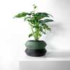The Grafel Planter Pot with Drainage Tray & Stand Included - Matte Dark Green - 3"
