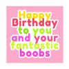 Birthday Card | Fantastic Boobs | Square card
