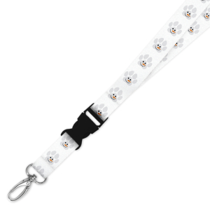 Double Breakaway Lanyard - Snowman Paw Print