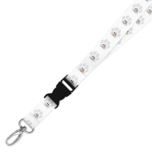 Double Breakaway Lanyard - Snowman Paw Print