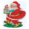 Vintage Santa Card - a 17.5 x 12.5cm Christmas Card from Holy Mackerel's Alternative Image Range of Festive Designs.