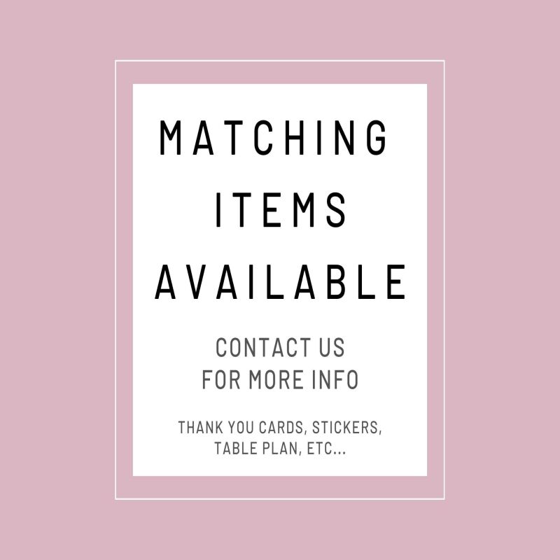 Printed Menu Event for Girl Personalised with Initial and Courses | Teddy Bear | Party, Birthday, Baby Shower, Baptism, Communion - Squared - Sample (not custom)