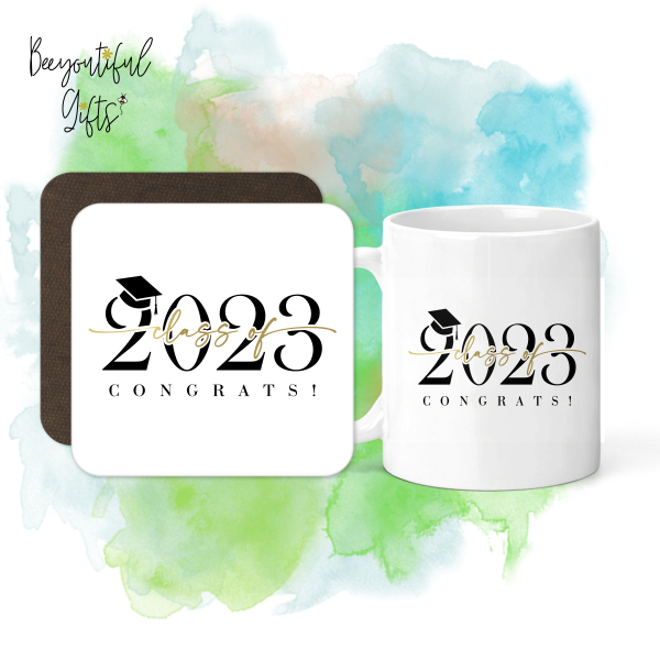 Graduation Mug & Coaster Set - Class of 2023 Congrats!