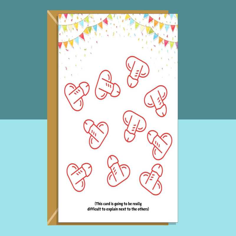Funny Birthday Card - For Him or For Her - Can be Personalised Inside - Rude - Cheeky - Ideal for 20, 25, 30, 40, 50 or any age. - Blank inside - Regular - Matte Card