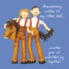 Happy Anniversary to My Other Half Greeting Card One Lump or Two Holy Mackerel
