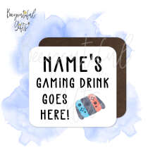 Personalised Gaming Coaster - Watercolour Nintendo Switch Gaming Drink