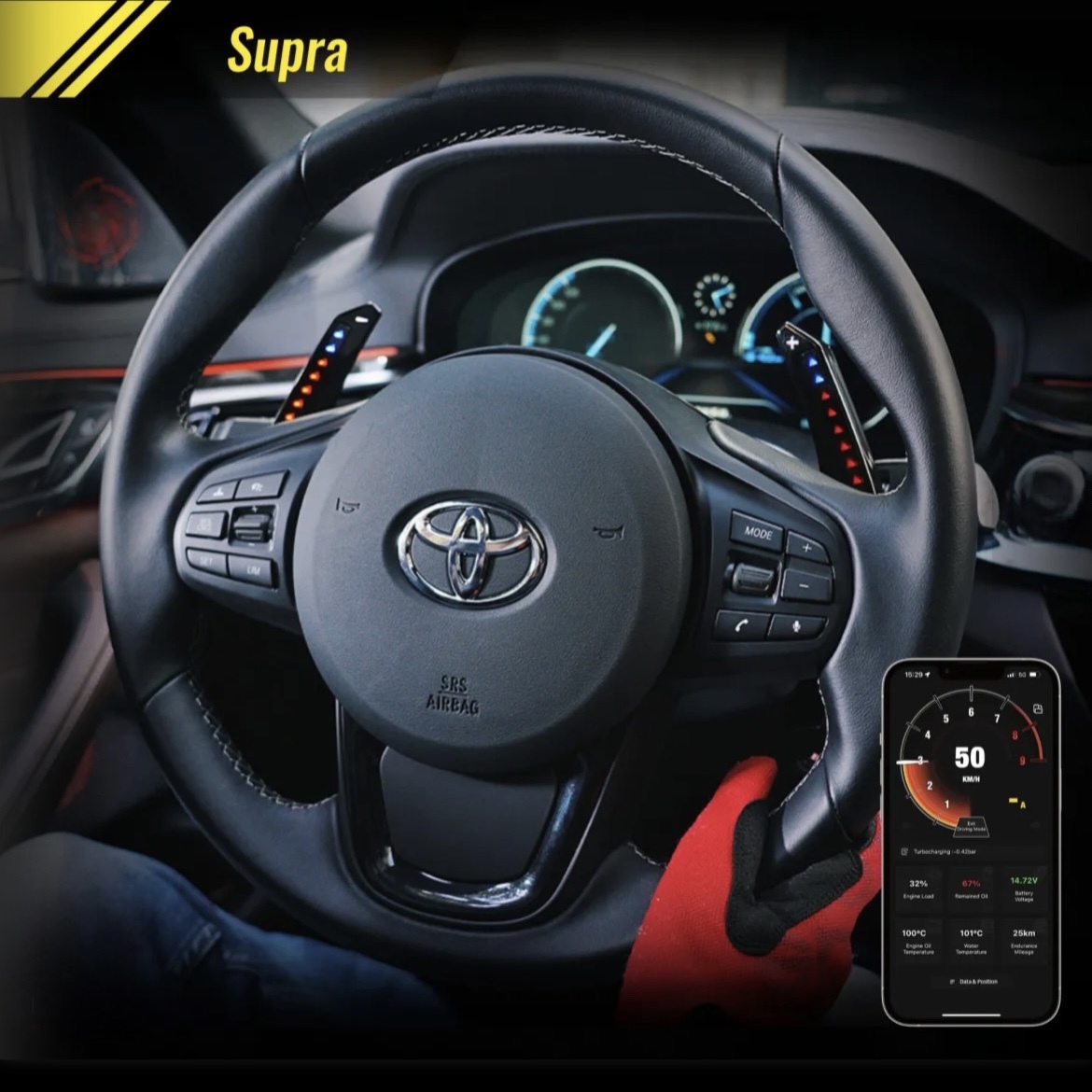 TOYOTA LED PADDLE SHIFTERS