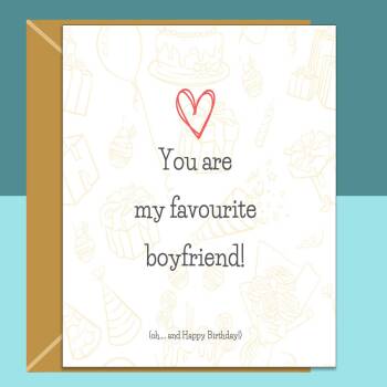 Boyfriend Birthday Card Birthday Card - Can be personalised - Ideal for Boyfriend - Custom Card