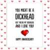 funny rude anniversary card, rude wife card, rude husband card, c*nt card, dickhead card, cheeky card, girlfriend, boyfriend, 15 designs - CUNTIEST