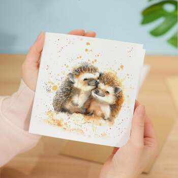 Anniversary Card For Husband or Wife Anniversary Card For Boyfriend or Girlfriend Cute Hedgehogs Wedding Anniversary For Couple