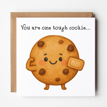 Get Well Soon Card - You Are One Tough Cookie - Standard Smooth Card