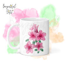 Watercolour Azaleas Ceramic Mug