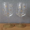 Hand Painted Heart of Gold Champagne Prosecco Glass