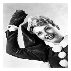 Lesley Brooks, Columbia Pictures 1946 - a 17.5 x 12.5cm Christmas Card from Holy Mackerel's Alternative Image Range of Festive Designs.