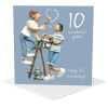 10th anniversary card (paint tins anniversary) - designed by Erica Sturla - 15cm square and blank inside, made in the UK