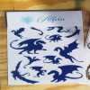 Dragon Sticker Sheet - Matte Black