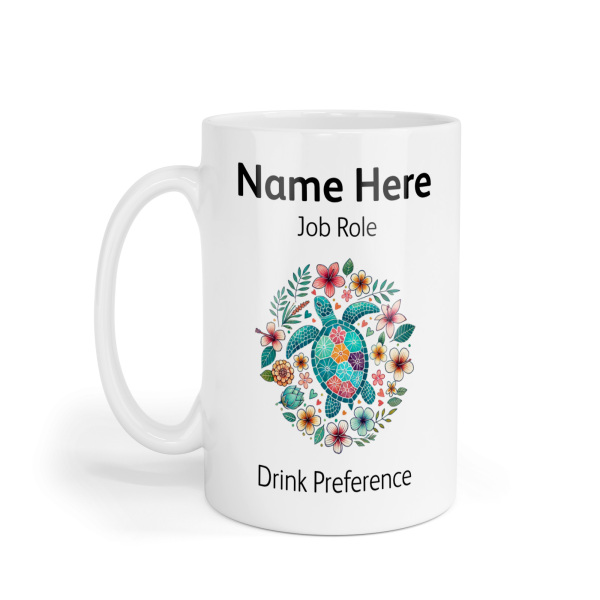 Personalised Ceramic Mug - Summer Sea Turtle