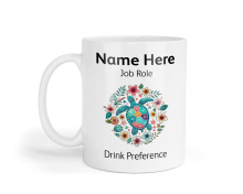 Personalised Ceramic Mug - Summer Sea Turtle
