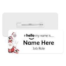 #hello my name is... Name Badge - Cute Christmas Characters