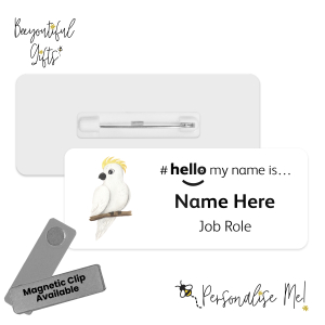 Name Badge - Watercolour Tropical Animal Hello My Name is... - Parrot