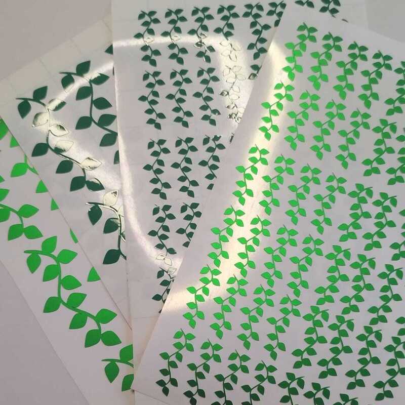 Green Plant Vine Stickers in 1inch or 2inch sizes. - 1 - Satin Green