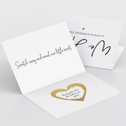 Scratchable Pregnancy Reveal Card, Baby announcement card