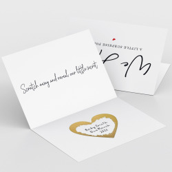 Scratchable Pregnancy Reveal Card, Baby announcement card