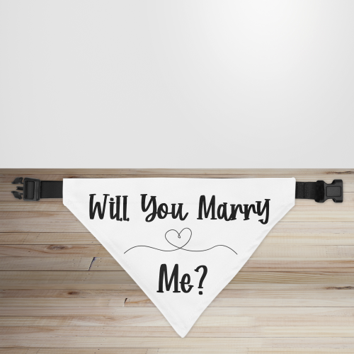 'Will You Marry Me?' Dog/Puppy Proposal Bandana