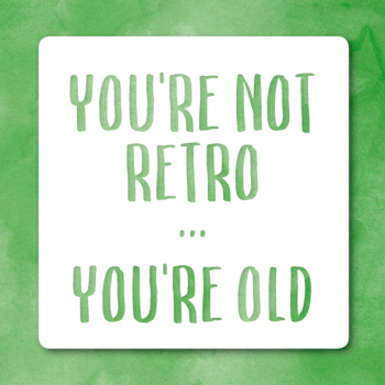 Holy Mackerel not retro but old funny birthday card - from the Frankly My Dear humour and celebrations range - 15cm square and blank inside for your message - made in the UK